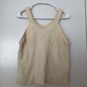 Cream sweater tank top